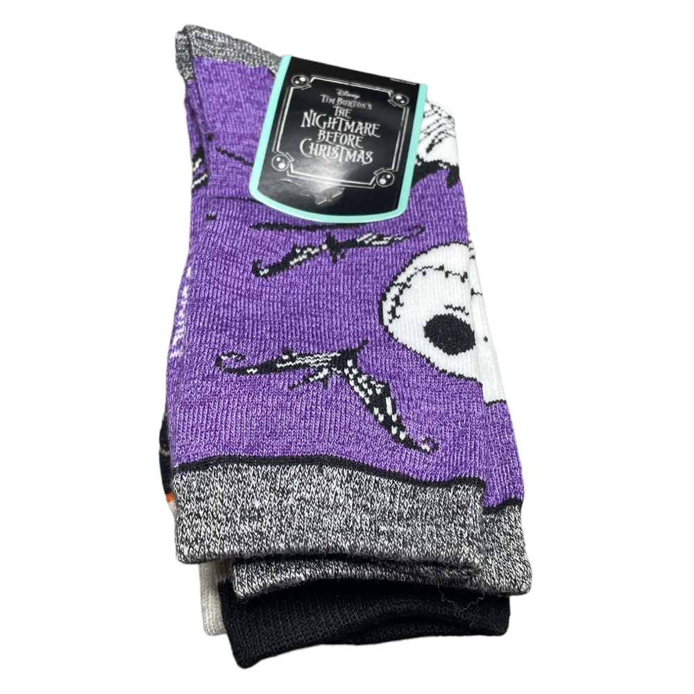 Disney Tim Burtons The Nightmare Before Christmas 3 Pack of Crew Socks